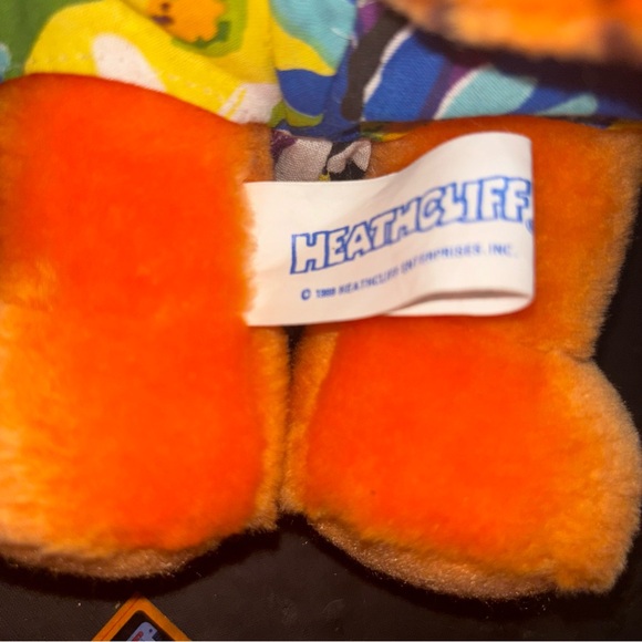 Vintage Heathcliff Plush / Stuffed Animal Orange Kitty Cat Beach Nanco 11" Vtg - Picture 4 of 5
